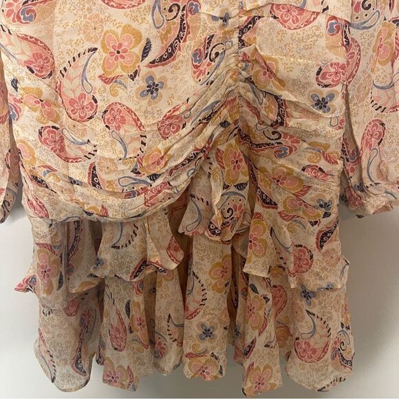 YUMI Kim New Teyona Mini Dress in Country Paisley Sand XS - Picture 4 of 9